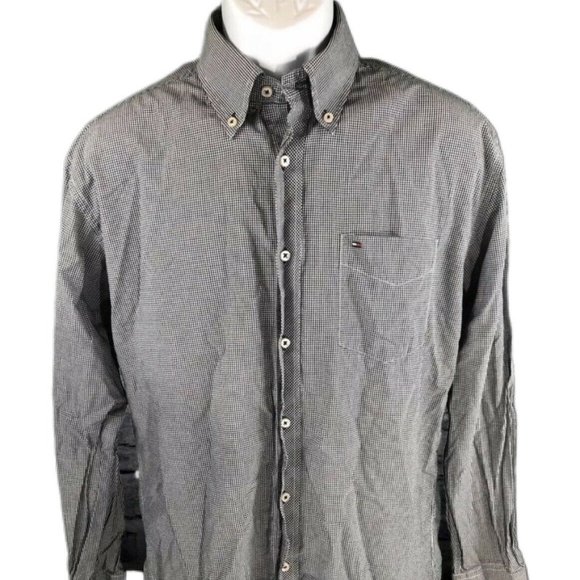 Tommy Hilfiger Other - TOMMY HILFIGER CHECKERED BLUE BUTTON DOWN MENS M